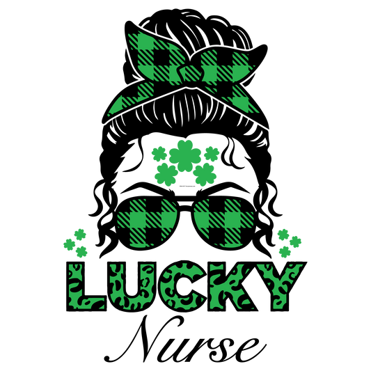 Lucky Nurse Glasses Full Color DTF Transfer - Pro DTF Transfers