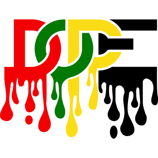 BH97 Dope Drip Red Green Yellow Full Color DTF Transfer - Pro DTF Transfers