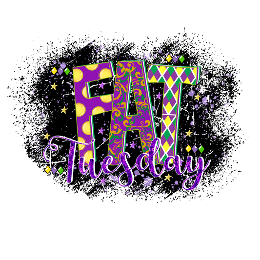 MG2 Fat Tuesday Mardi Gras Full Color Transfer - Pro DTF Transfers