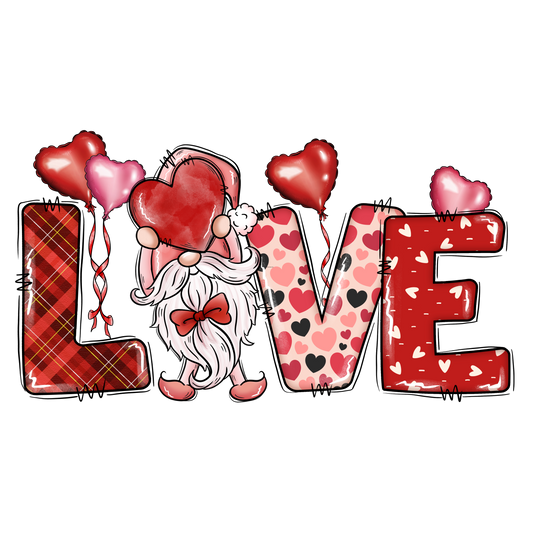 Gnome Love Full Color Transfer - Pro DTF Transfers