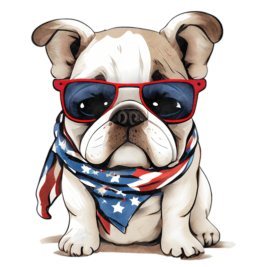 J18 July 4th Dog Full Color DTF Transfer - Pro DTF Transfers