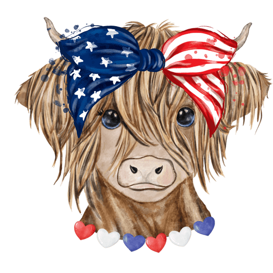 J30 Highland Cow Full Color DTF Transfer - Pro DTF Transfers