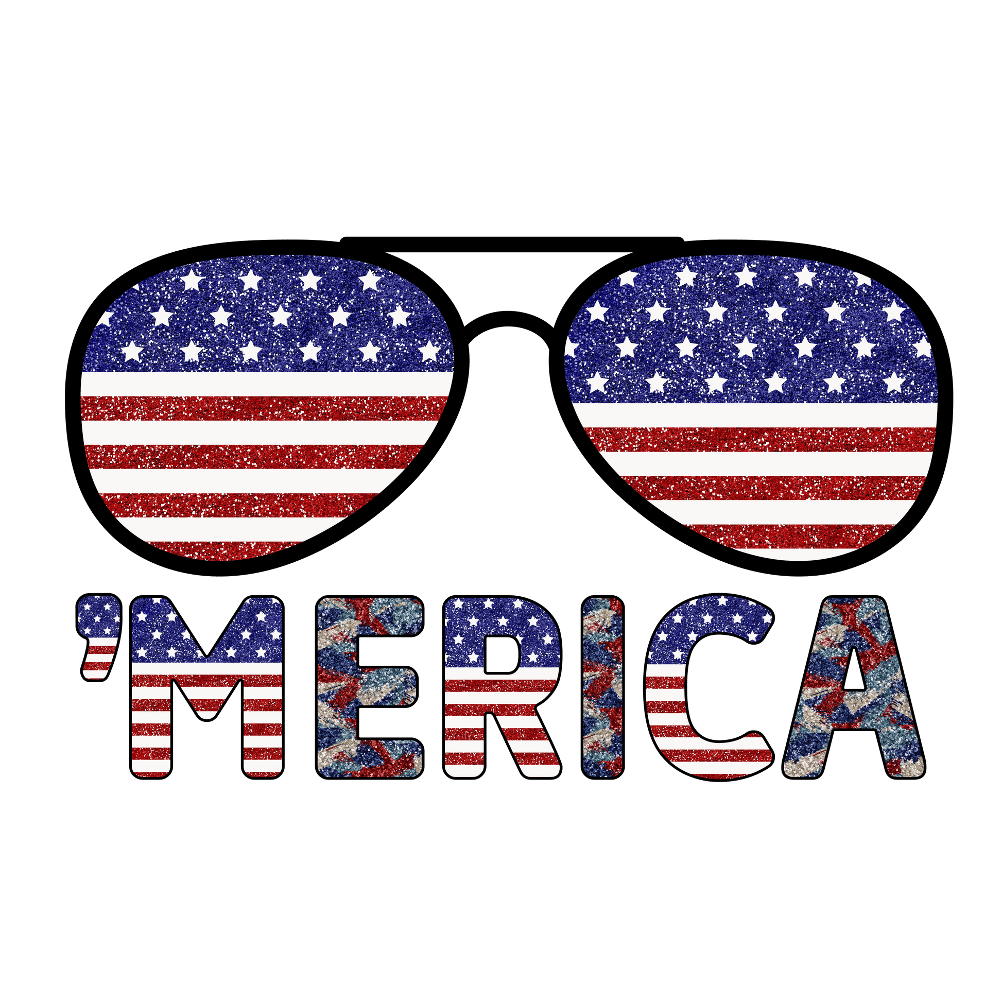J54 Merica Sunglasses Full Color DTF Transfer - Pro DTF Transfers