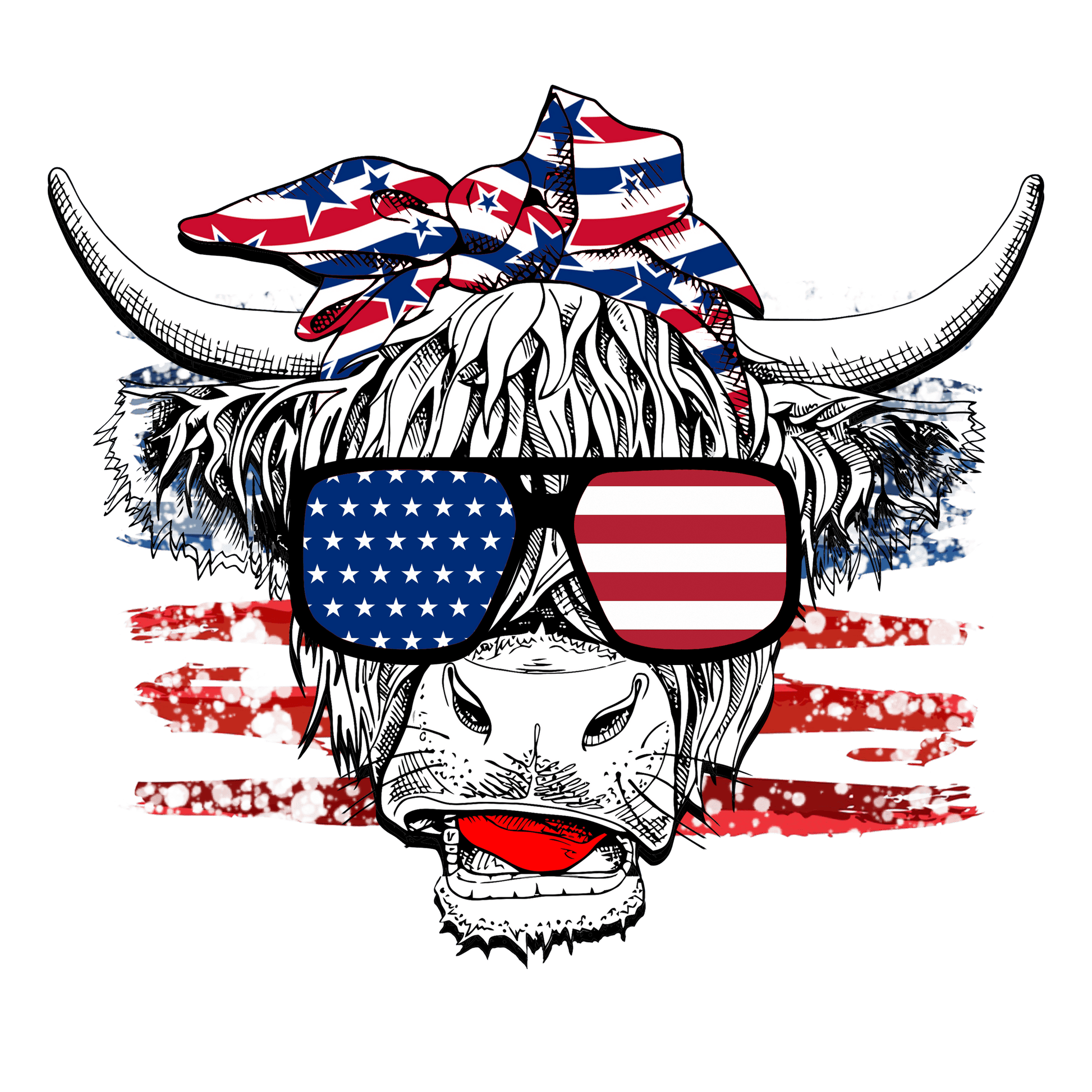 J7 Highland Cow Full Color DTF Transfer - Pro DTF Transfers