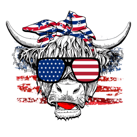 J7 Highland Cow Full Color DTF Transfer - Pro DTF Transfers