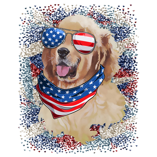 J99 4th of July Dog Full Color DTF Transfer - Pro DTF Transfers