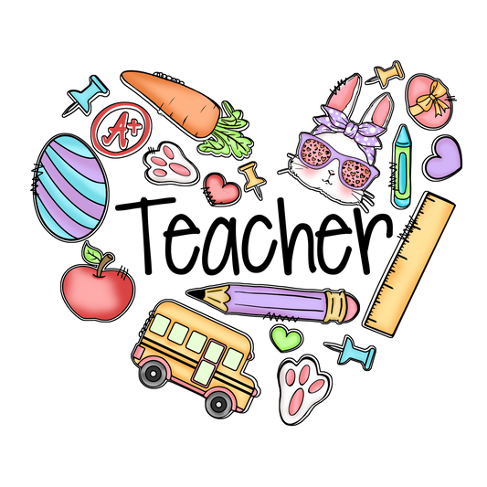 Teacher Easter 2 Full Color DTF Transfer - Pro DTF Transfers