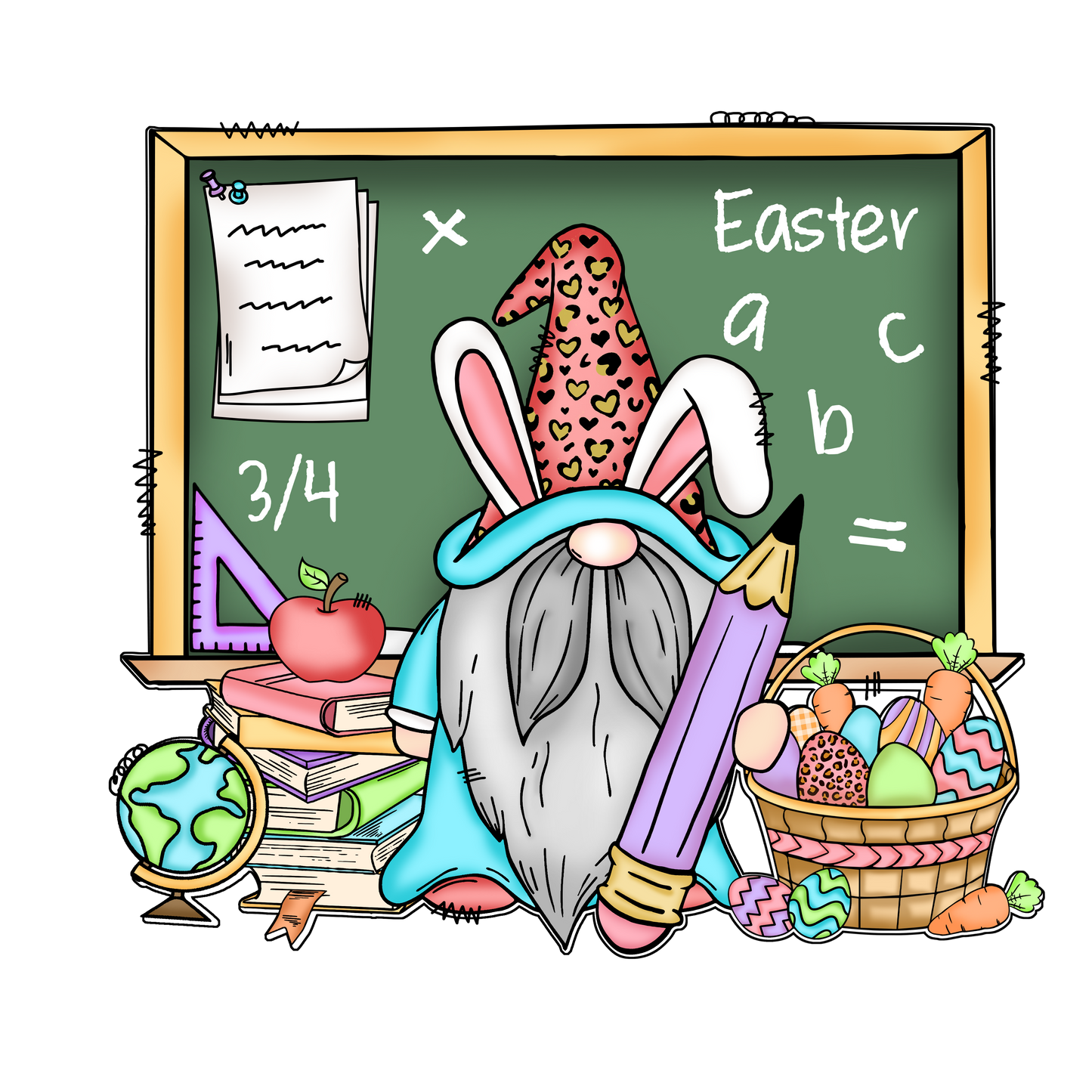 Teacher Easter 3 Full Color DTF Transfer - Pro DTF Transfers