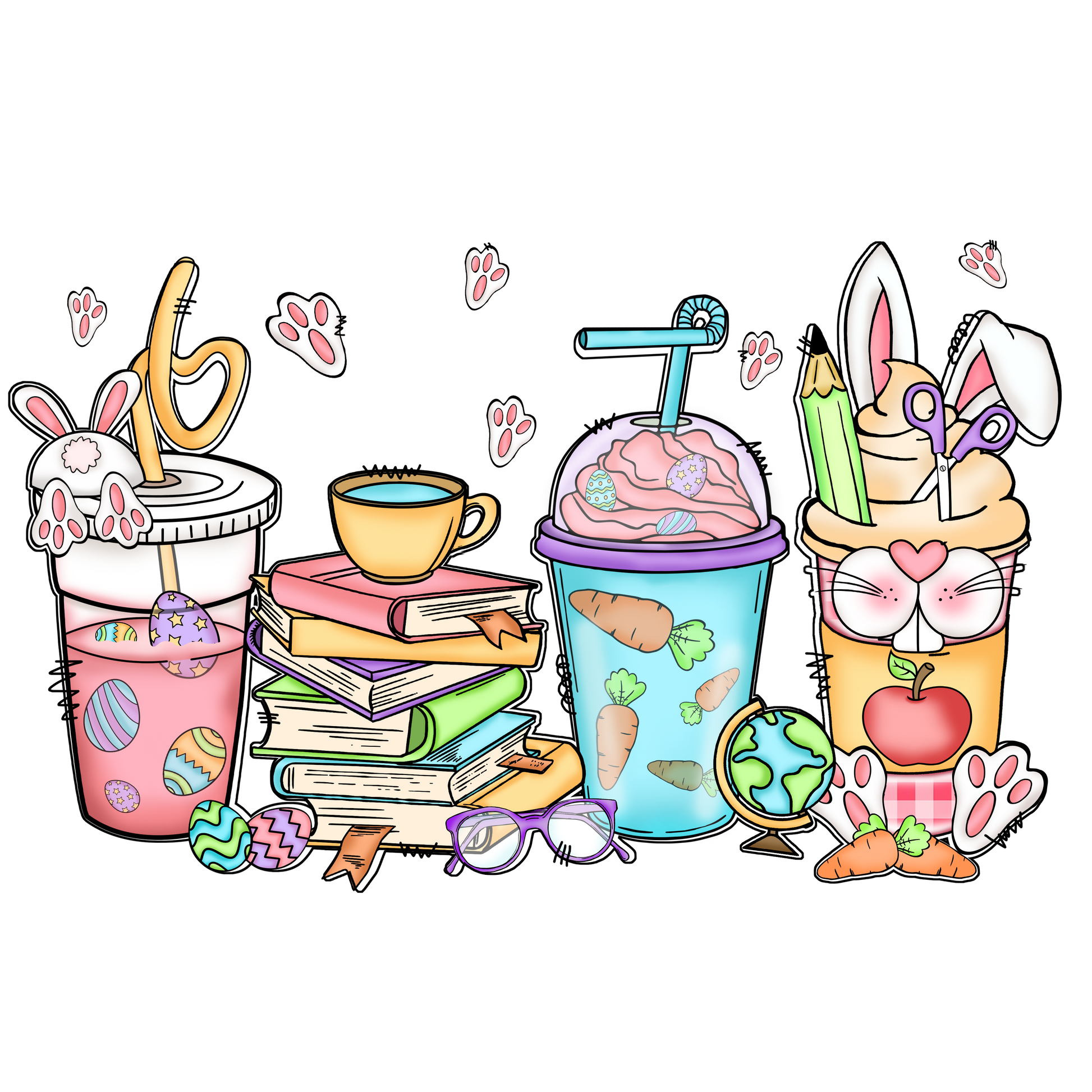 Easter Latte 1 Full Color DTF Transfer - Pro DTF Transfers