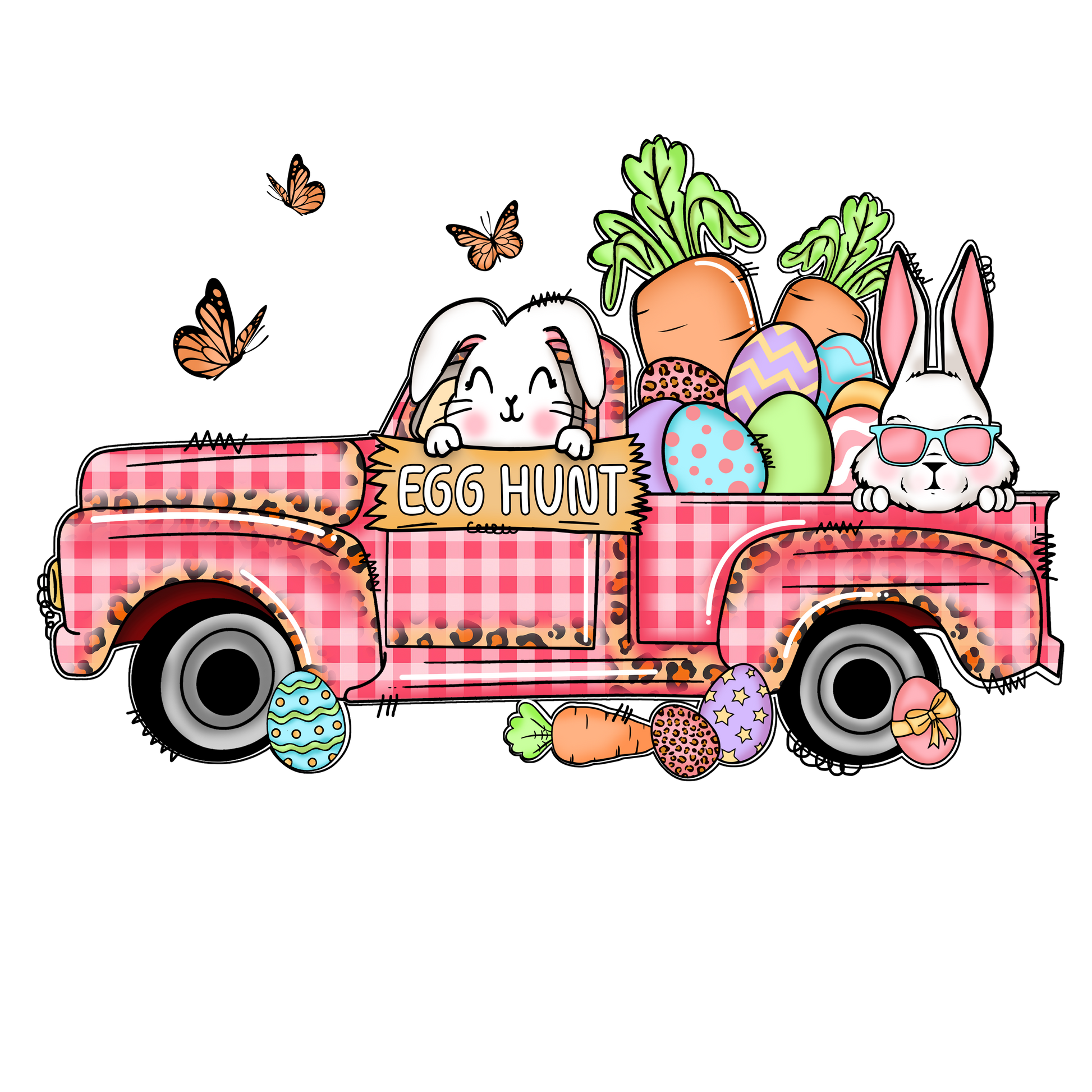 E80 Easter Truck Full Color DTF Transfer - Pro DTF Transfers