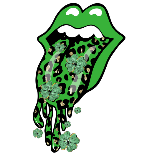 SP91 St Patrick Lips Full Color DTF Transfer - Pro DTF Transfers