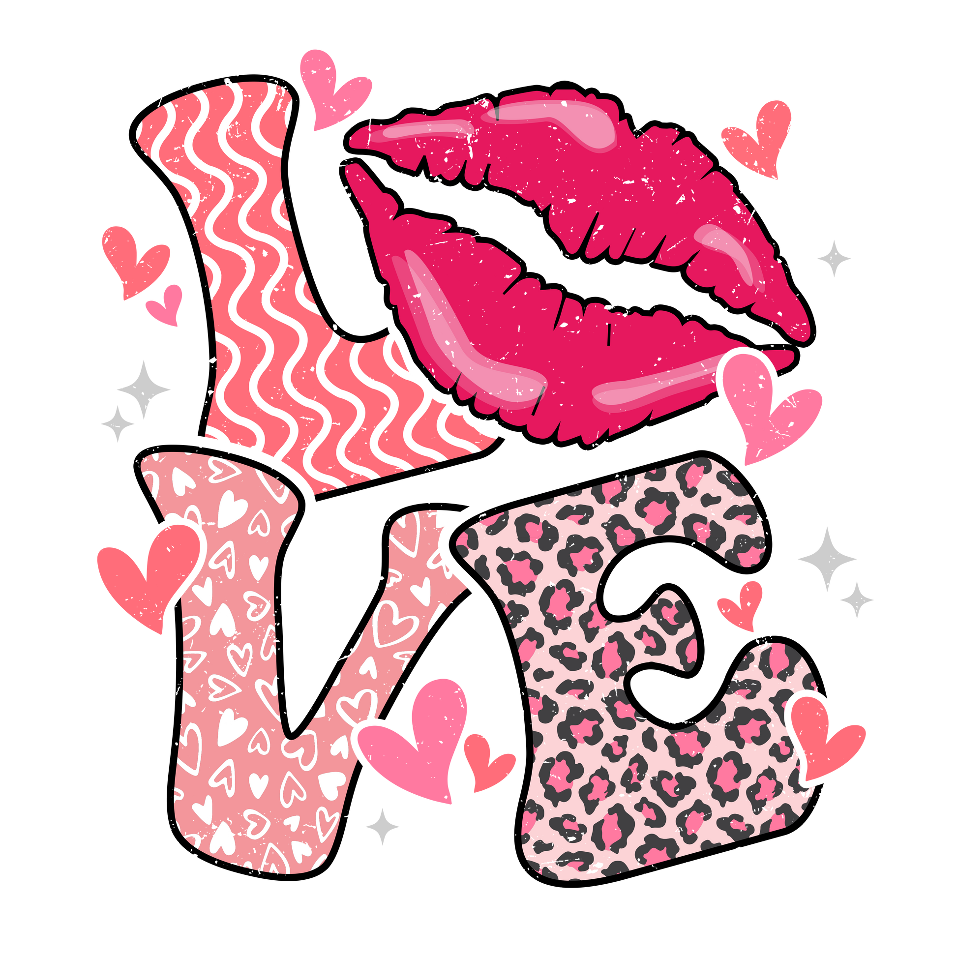 LOVE Full Color Transfer - Pro DTF Transfers