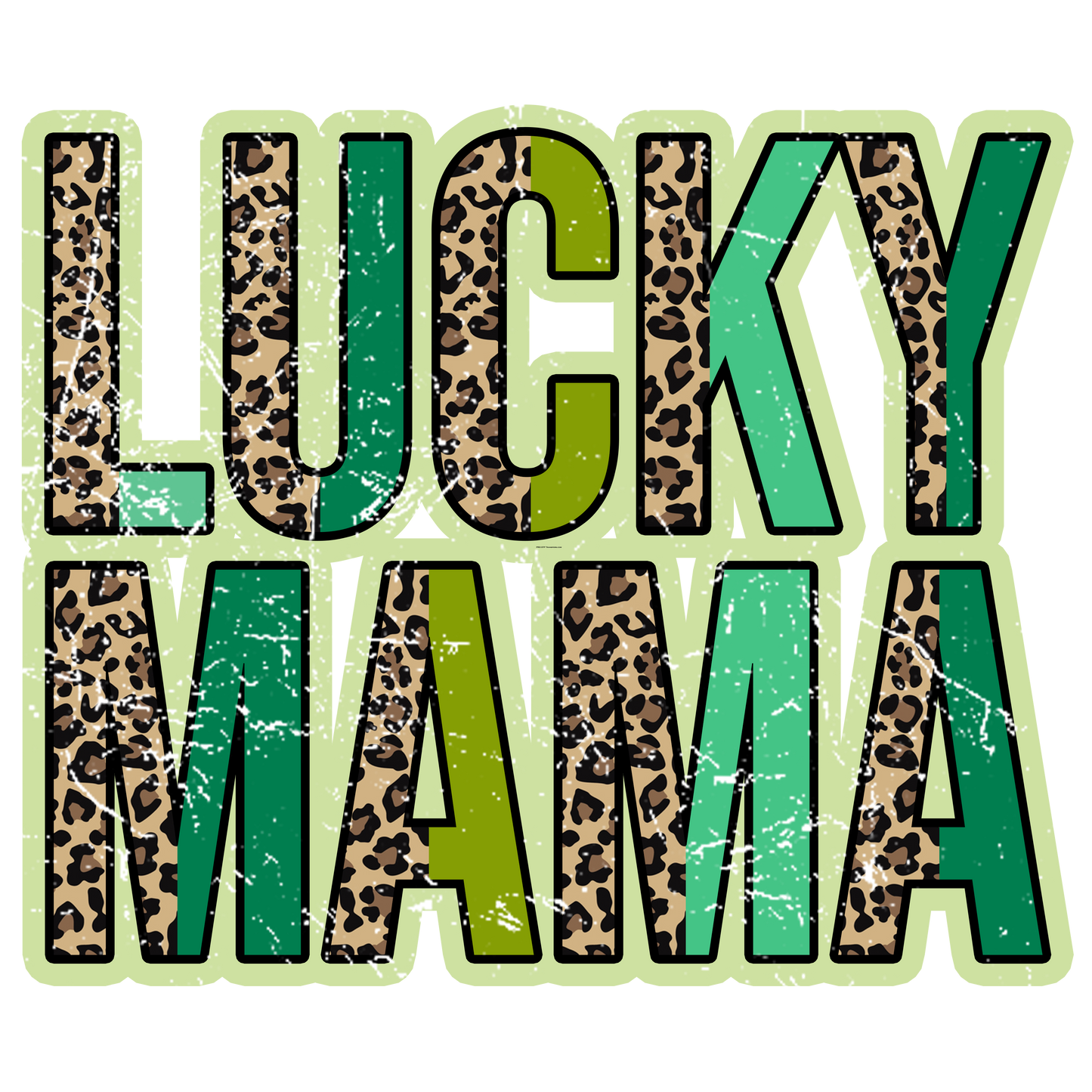 Lucky Mama Leopard Full Color DTF Transfer - Pro DTF Transfers