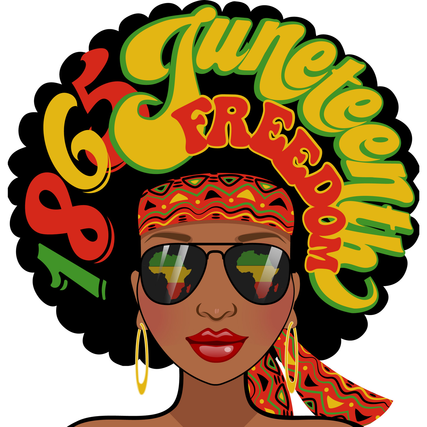 BH121 Juneteenth Girl Full Color DTF Transfer - Pro DTF Transfers
