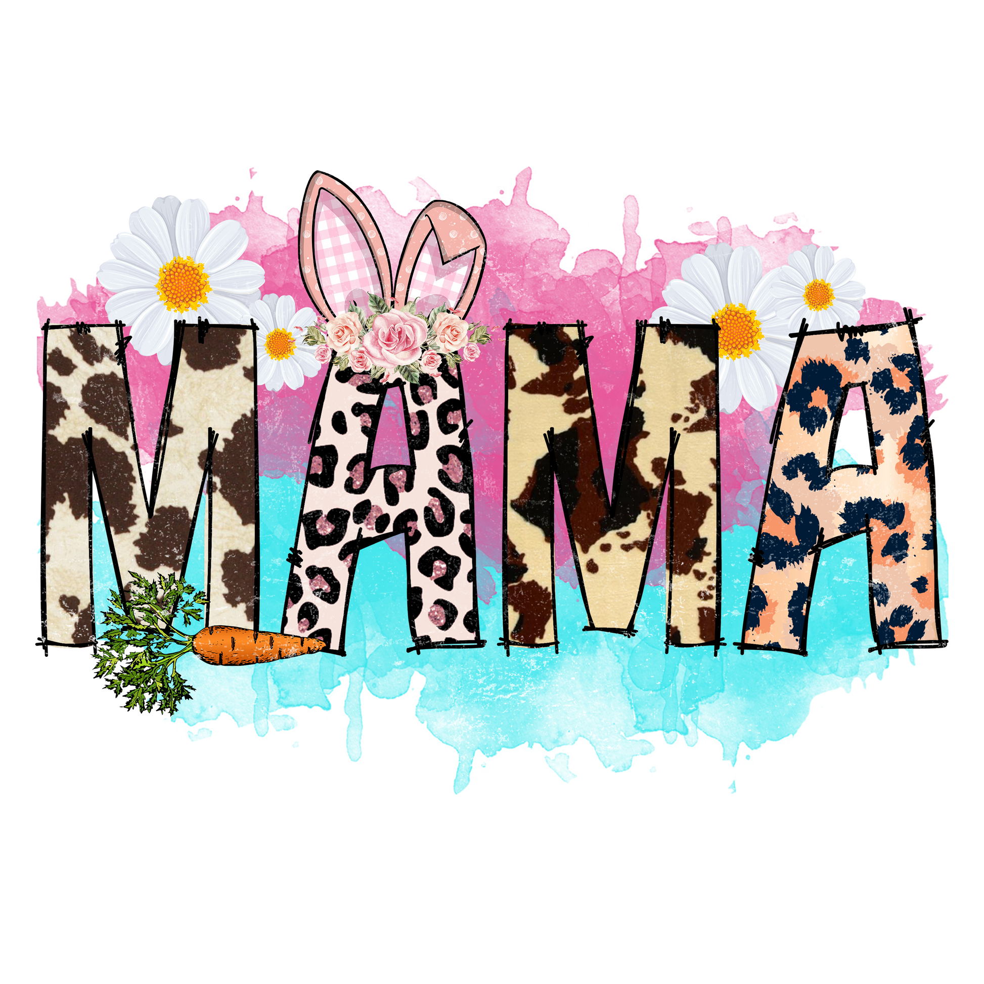 E103 Easter Mama 2 Full Color DTF Transfer - Pro DTF Transfers