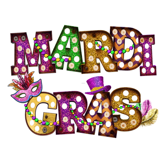 MG41 Mardi Gras Hat Full Color DTF Transfer - Pro DTF Transfers