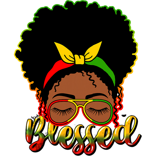BH120 Blessed Messy Bun Full Color DTF Transfer - Pro DTF Transfers