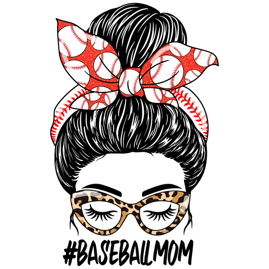 S28 Messy Bun 2 BaseBall Full Color DTF Transfer - Pro DTF Transfers
