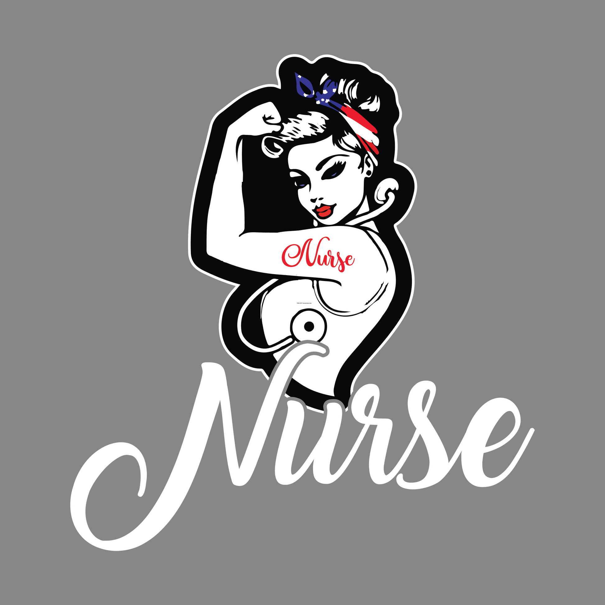 Nurse Muscle Full Color DTF Transfer - Pro DTF Transfers