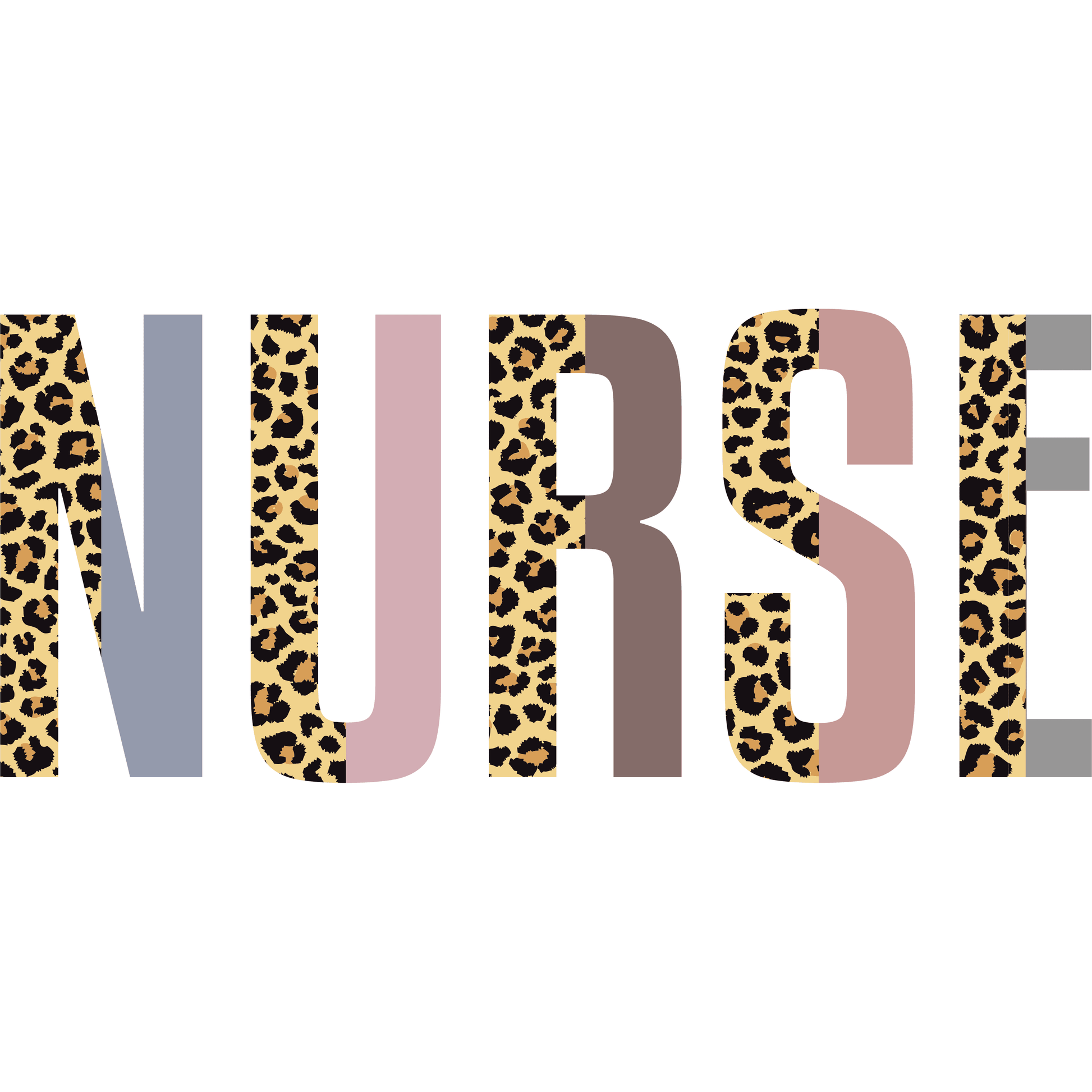 N40 Nurse Leopard Full Color DTF Transfer - Pro DTF Transfers