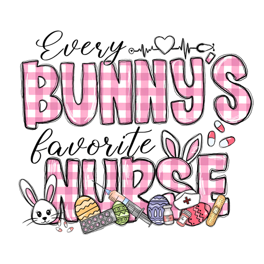 N138 Easter Fav Nurse Full Color DTF Transfer - Pro DTF Transfers