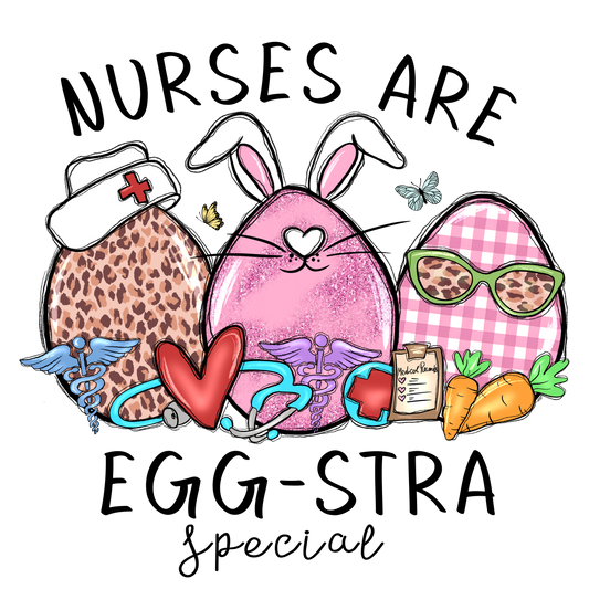 NE12 Easter Nurse 3 Full Color DTF Transfer - Pro DTF Transfers