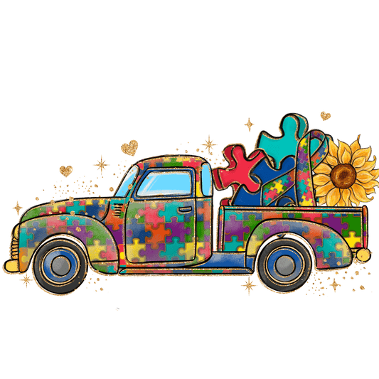 AA33 Autism 4 Full Color DTF Transfer - Pro DTF Transfers