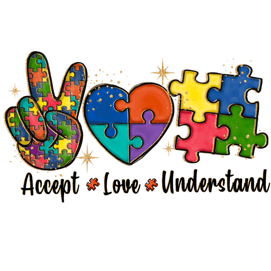 AA35 Autism Accept Full Color DTF Transfer - Pro DTF Transfers
