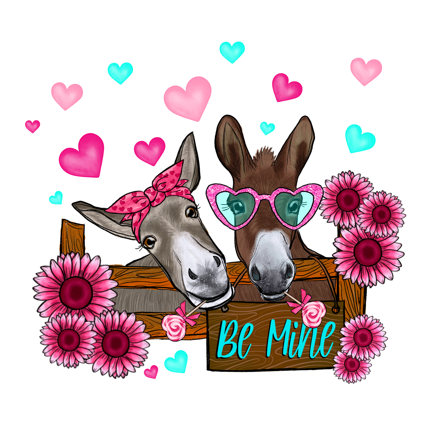 Donkey Love Full Color Transfer - Pro DTF Transfers