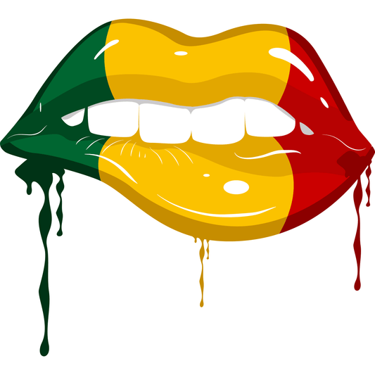 BH129 Juneteenth Lips Drip Full Color DTF Transfer - Pro DTF Transfers