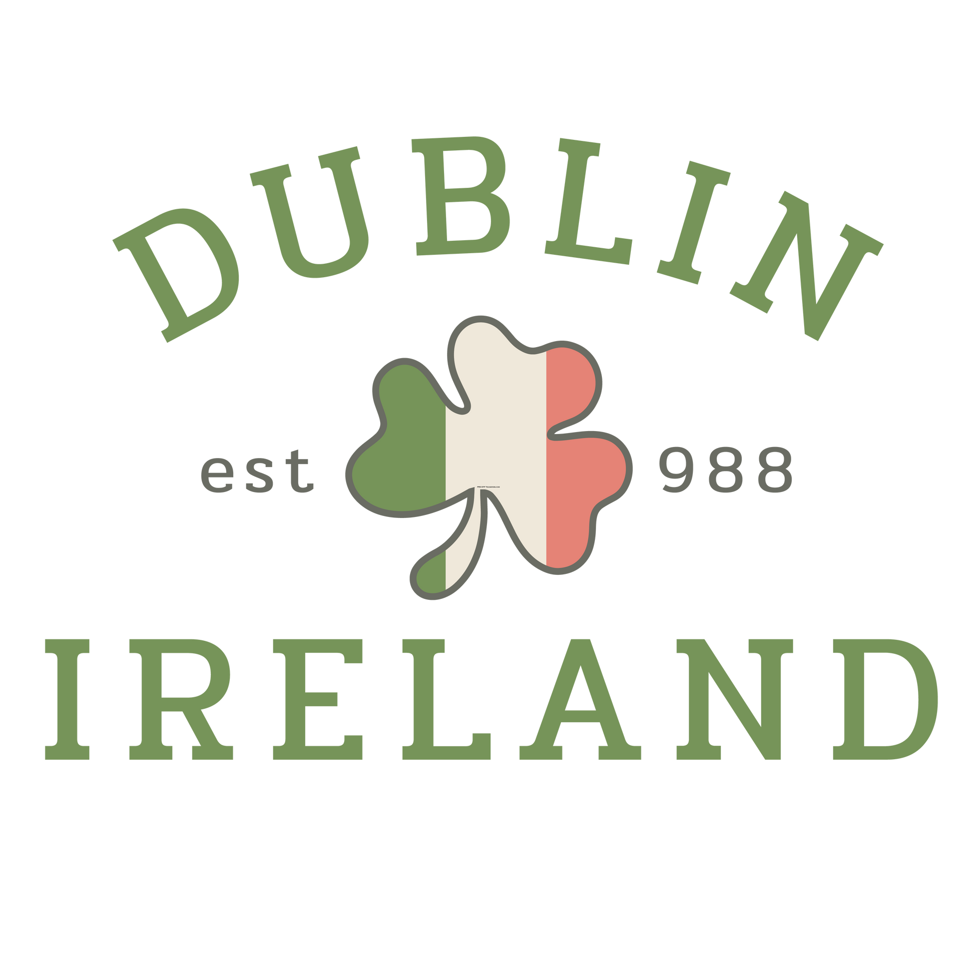 Dublin Ireland Full Color DTF Transfer - Pro DTF Transfers