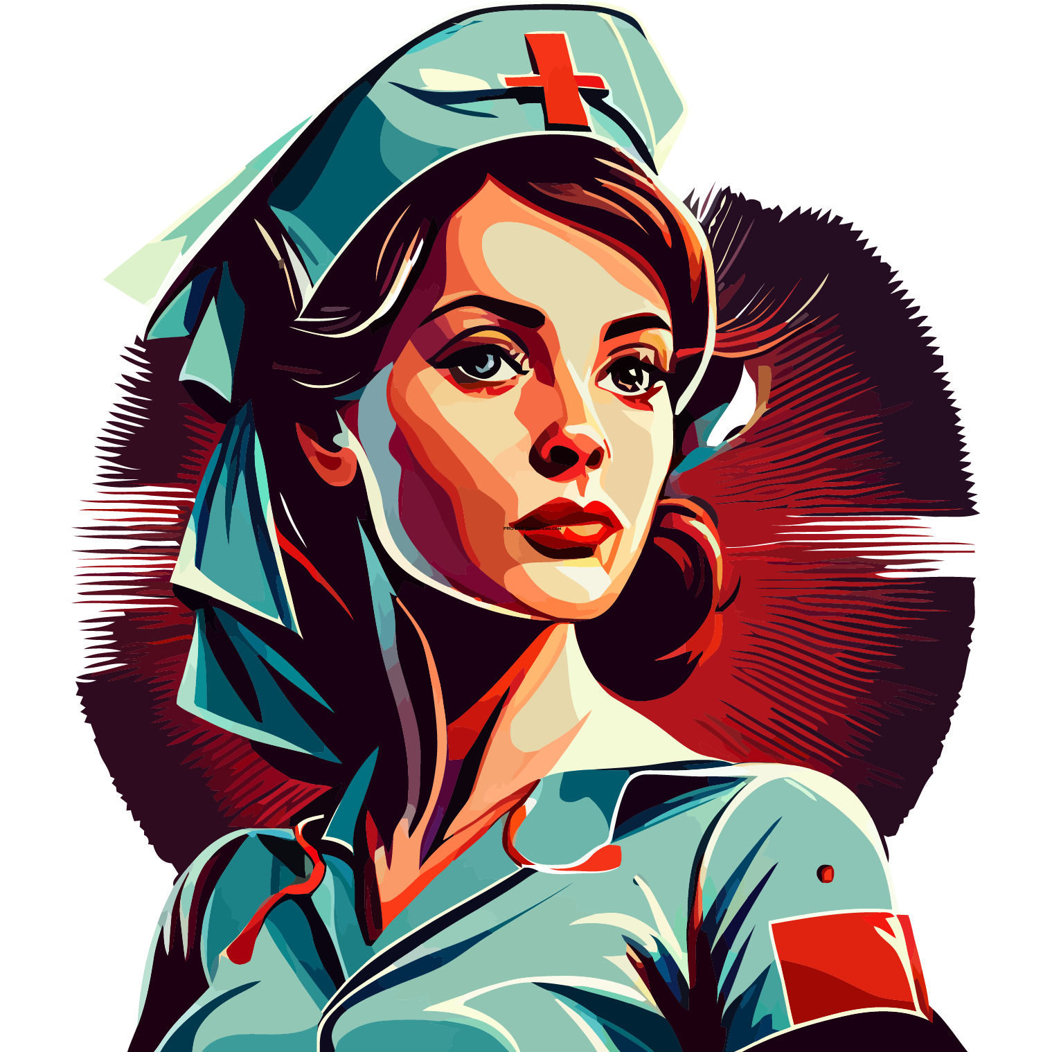 N74 Nurse 2 Full Color DTF Transfer - Pro DTF Transfers