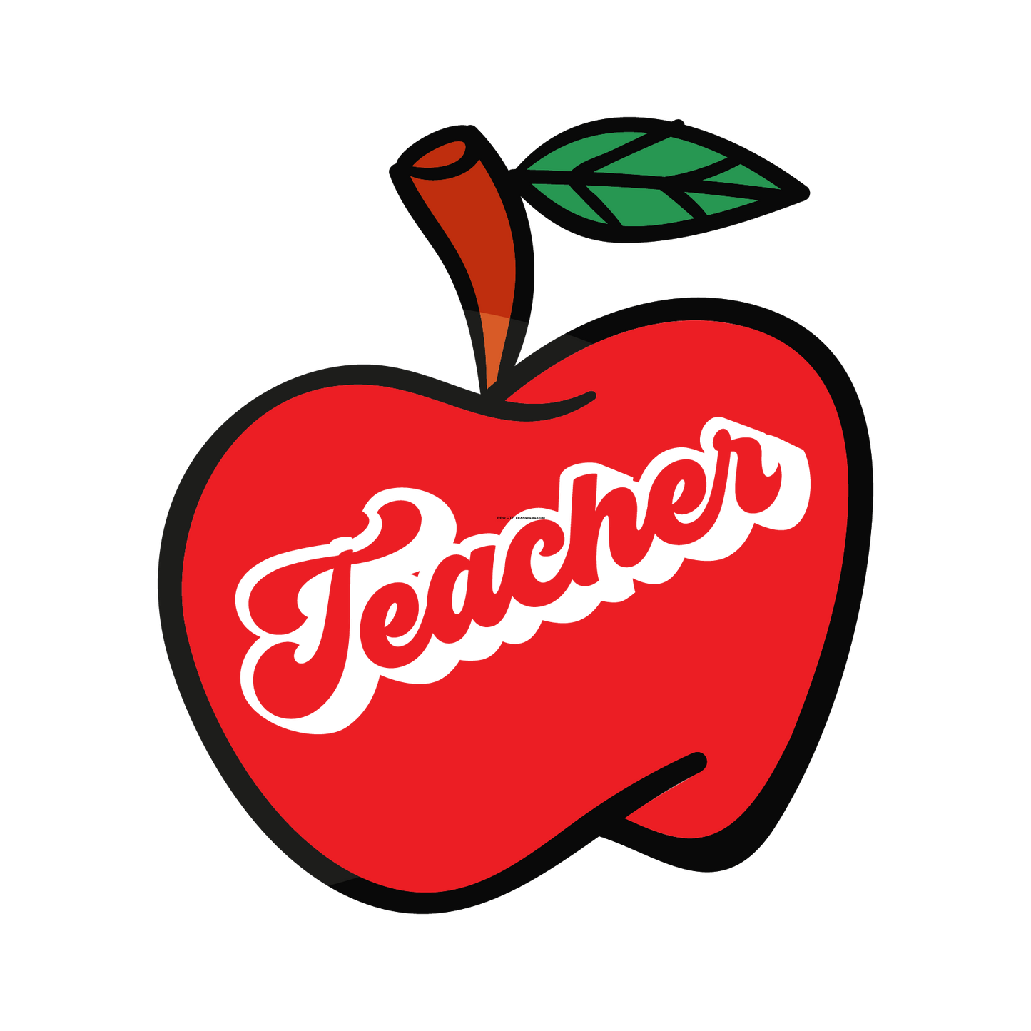 Teacher Apple Full Color DTF Transfer - Pro DTF Transfers