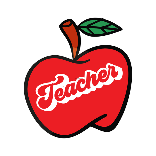 Teacher Apple Full Color DTF Transfer - Pro DTF Transfers