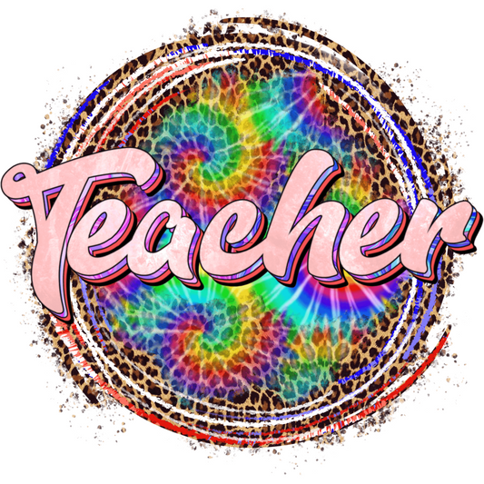 T120 Teacher Leopard 2 Full Color DTF Transfer - Pro DTF Transfers