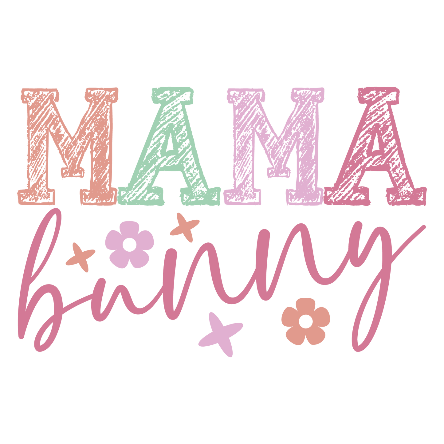 E120 Mama Bunny 2 Full Color DTF Transfer - Pro DTF Transfers