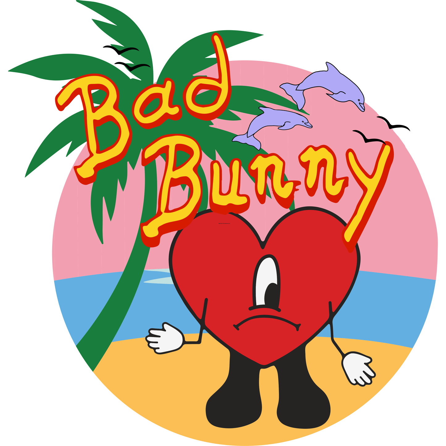 Bad Bunny straw topper palm tree
