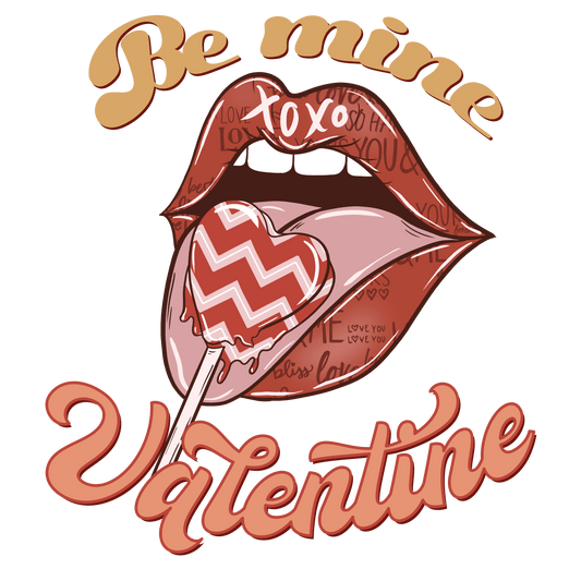 VD280 Be Mine Lips Full Color Transfer - Pro DTF Transfers