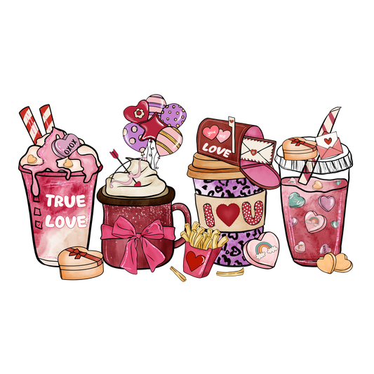 Valentines Latte Full Color Transfer - Pro DTF Transfers