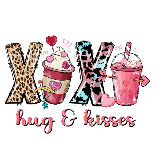 Hugs and Kisses Full Color Transfer - Pro DTF Transfers