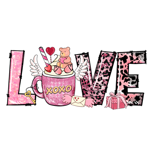 Love XOXO Full Color Transfer - Pro DTF Transfers