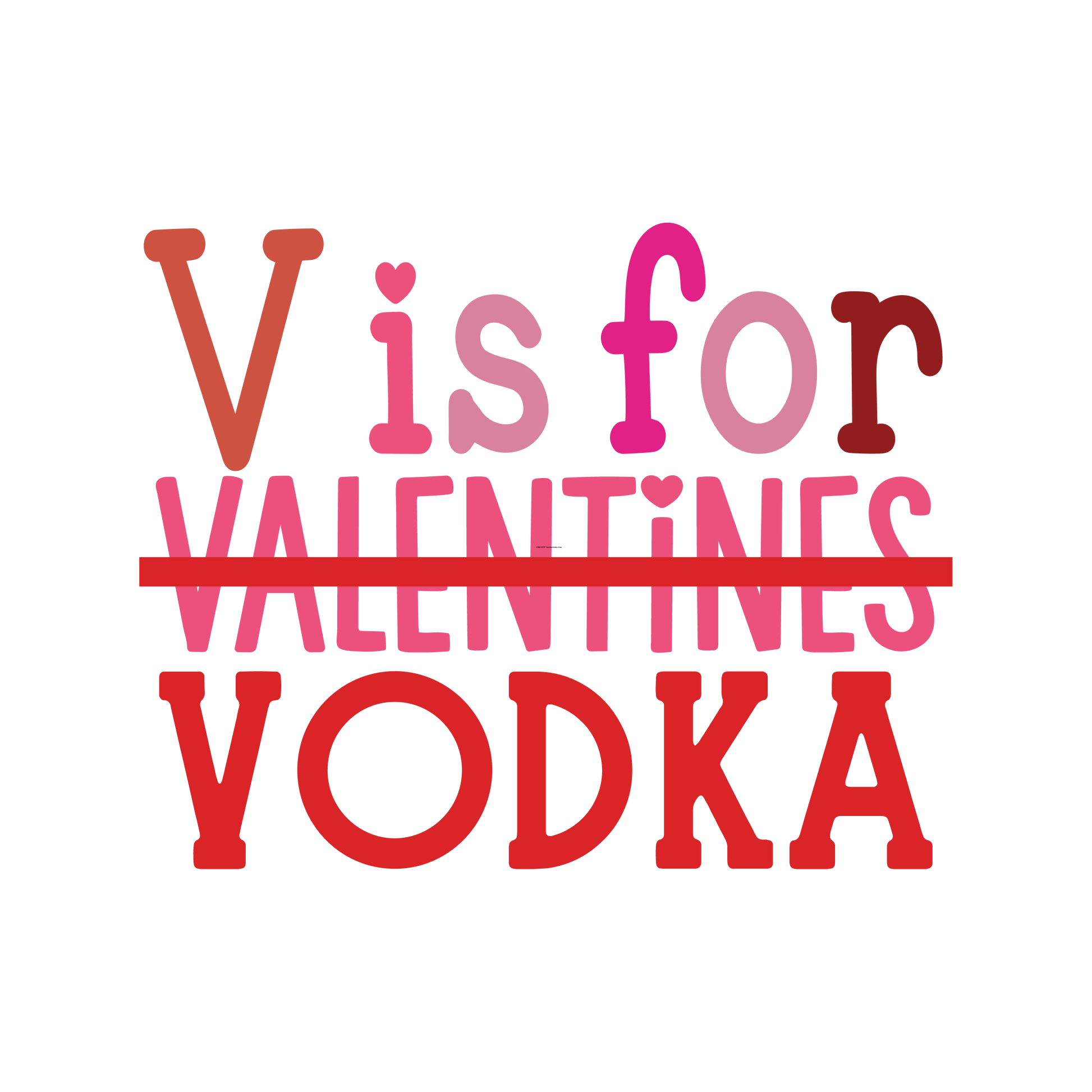 V is for Vodka Full Color Transfer - Pro DTF Transfers