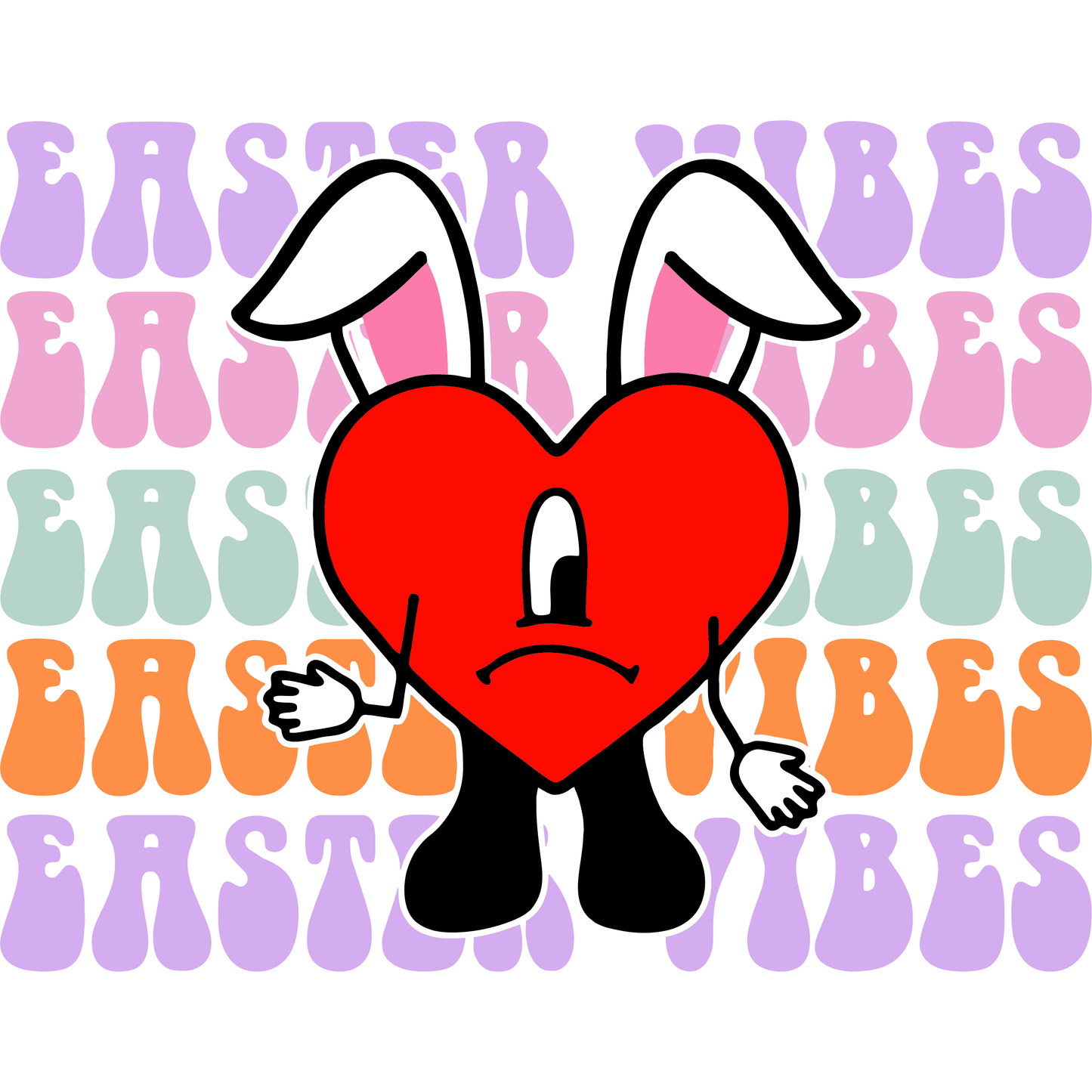 BB29 Bad Bunny Easter Vibes Full Color DTF Transfer - Pro DTF Transfers