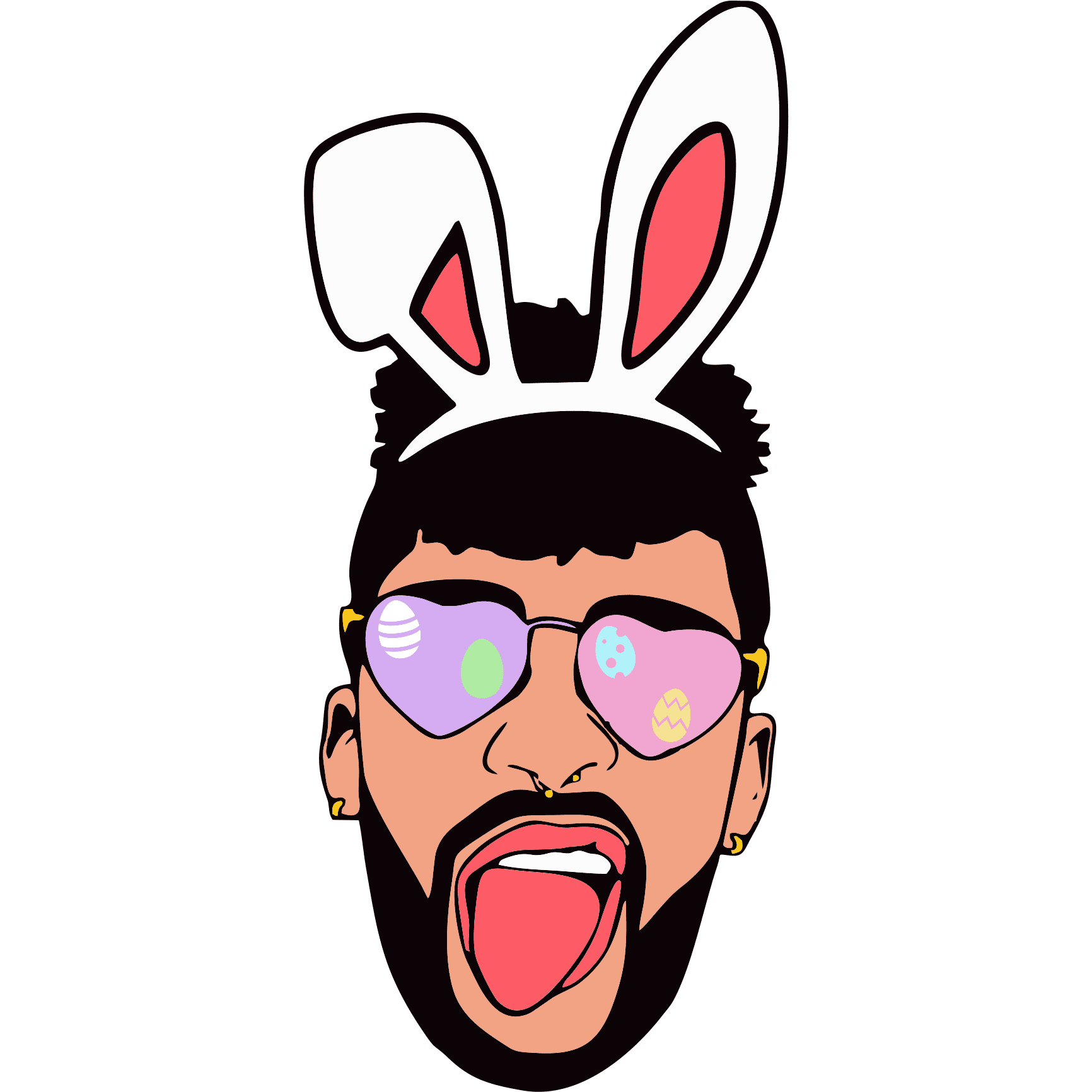 BB31 Bad Bunny 2 Full Color DTF Transfer - Pro DTF Transfers