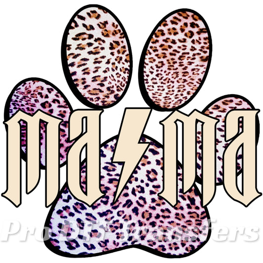 Dog Mama Paw Print Full Color DTF Transfer - Pro DTF Transfers