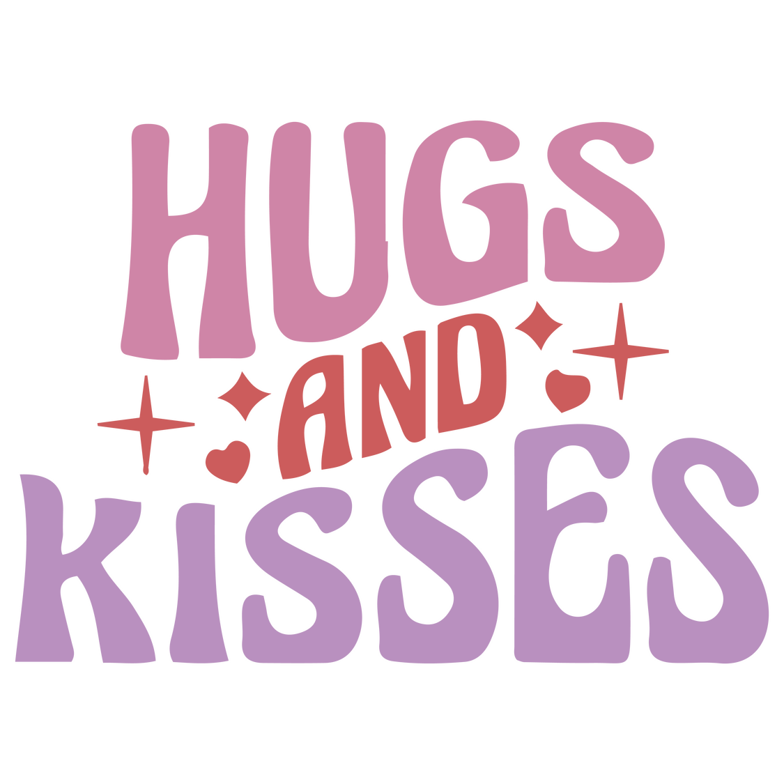 Hugs and Kisses Full Color Transfer - Pro DTF Transfers