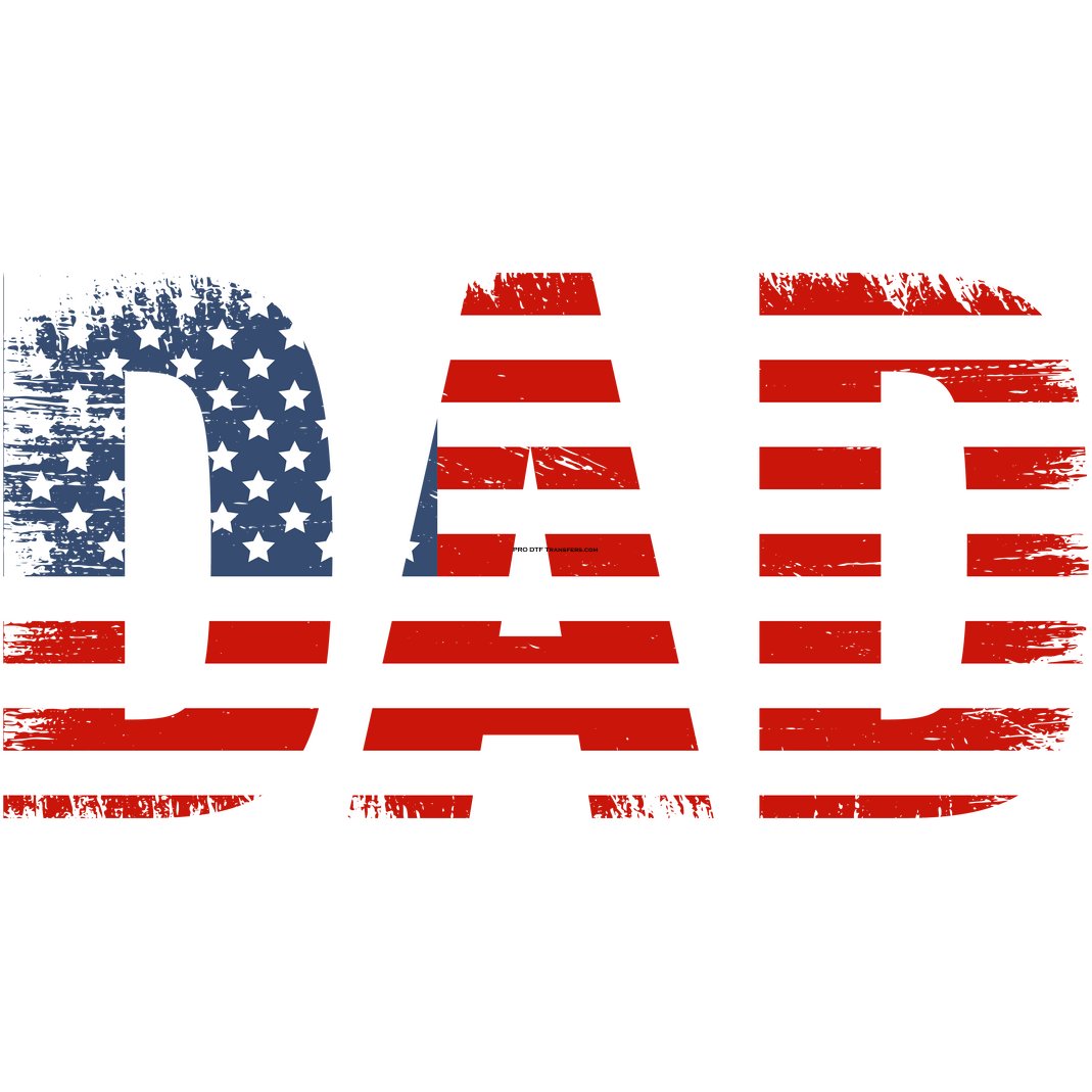 V9 Dad Distressed Font Full Color DTF Transfer - Pro DTF Transfers