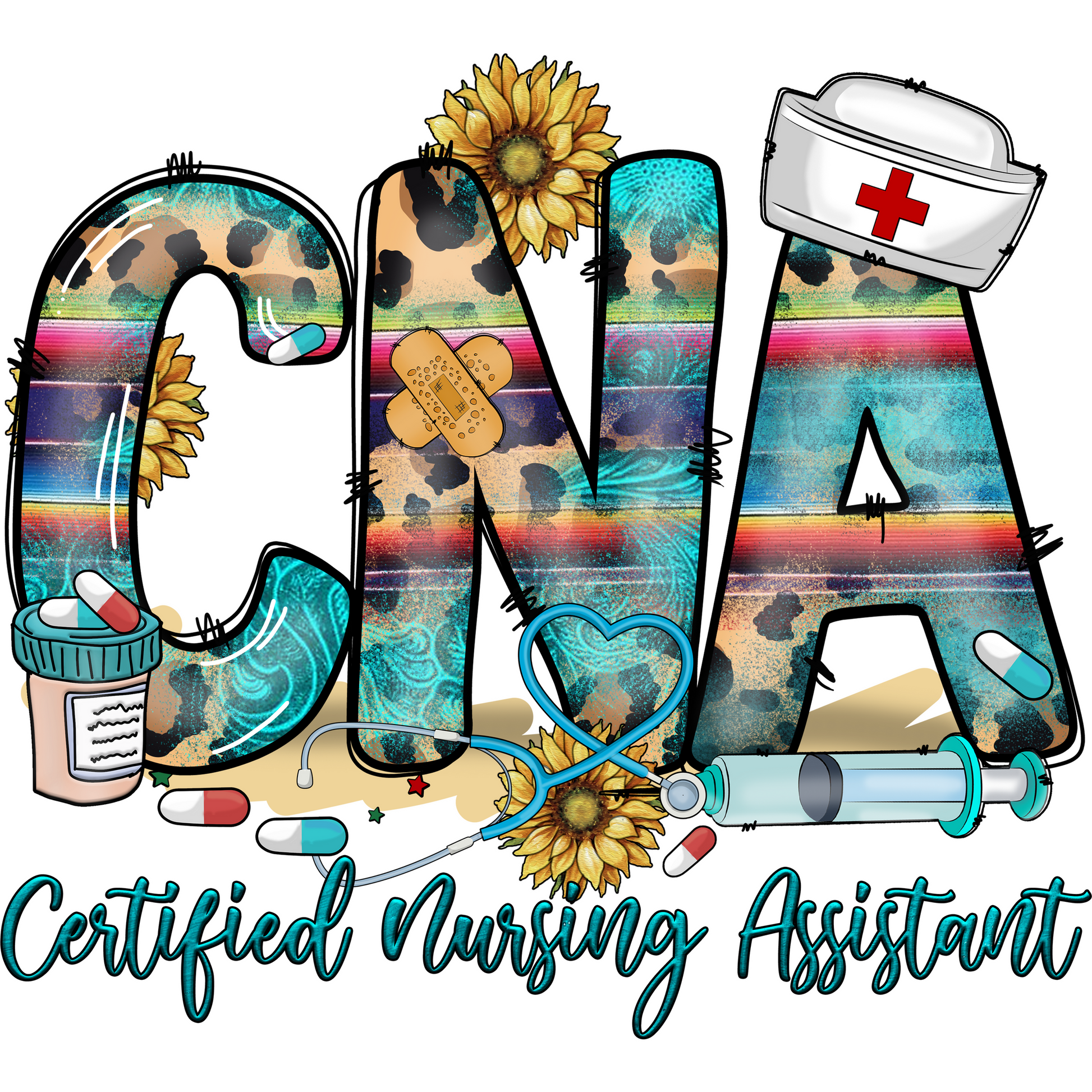 N81 CNA Nurse Full Color DTF Transfer - Pro DTF Transfers