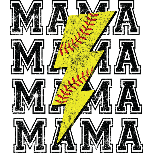 S27 SoftBall Mama Mama Mama Full Color DTF Transfer - Pro DTF Transfers