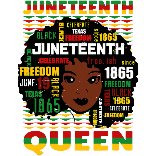BH11 Juneteenth Queen 2 Full Color DTF Transfer - Pro DTF Transfers